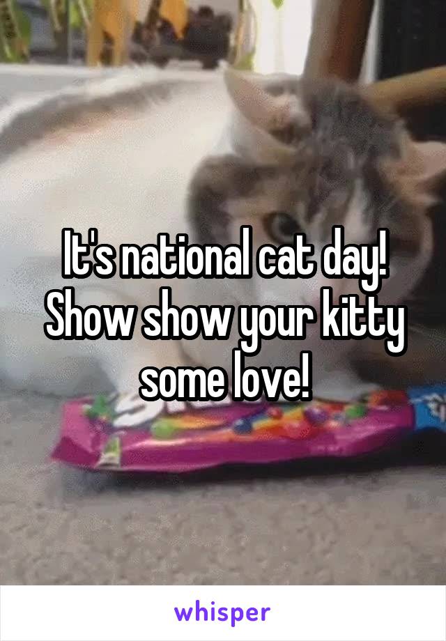It's national cat day! Show show your kitty some love!