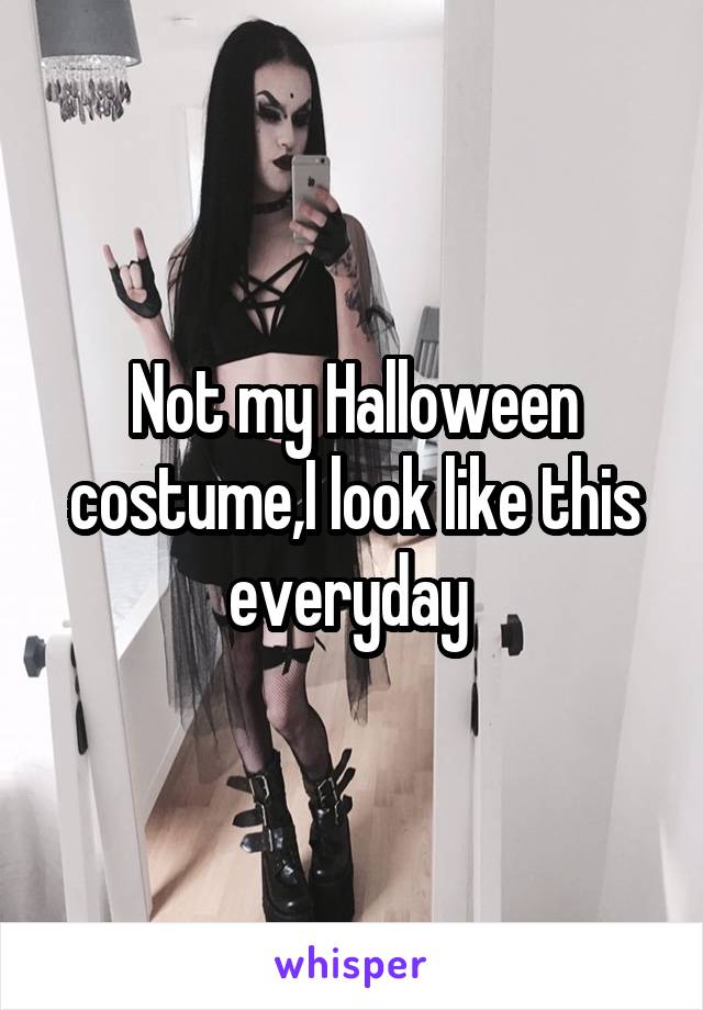 Not my Halloween costume,I look like this everyday 