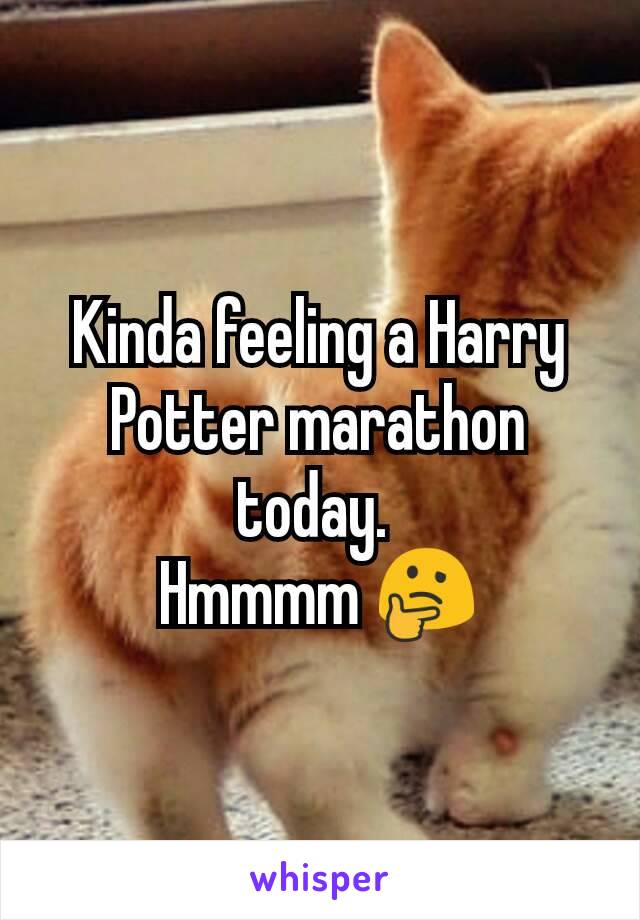 Kinda feeling a Harry Potter marathon today. 
Hmmmm 🤔