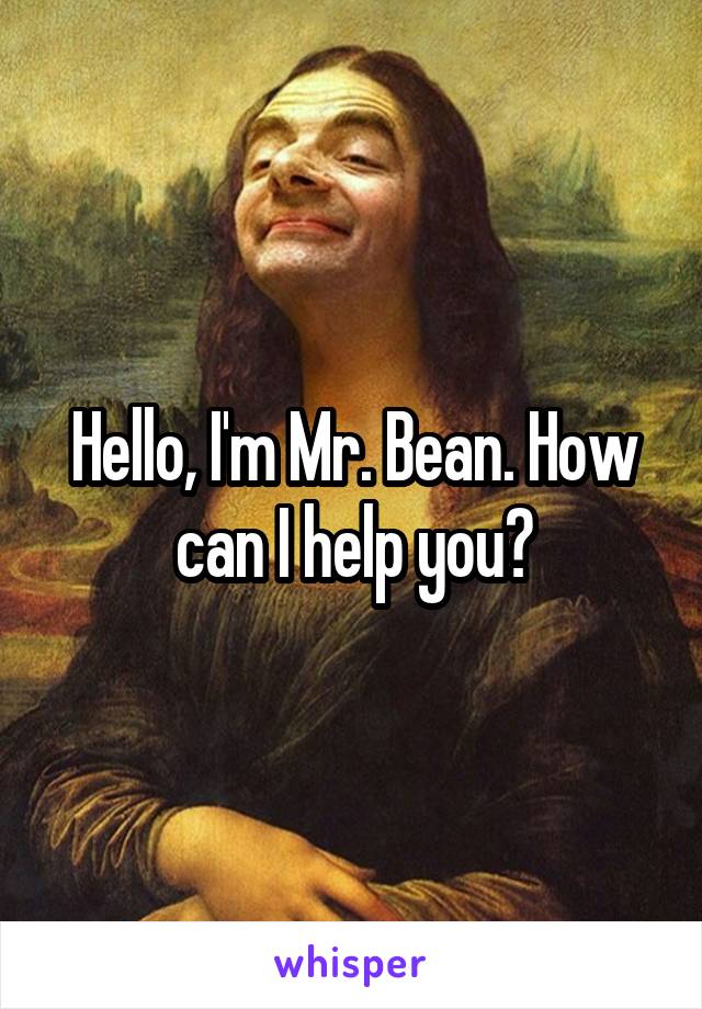 Hello, I'm Mr. Bean. How can I help you?