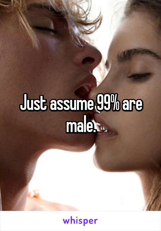 Just assume 99% are male.