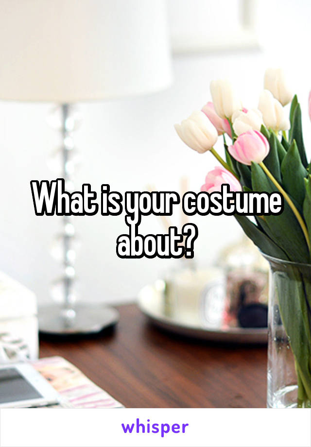What is your costume about?