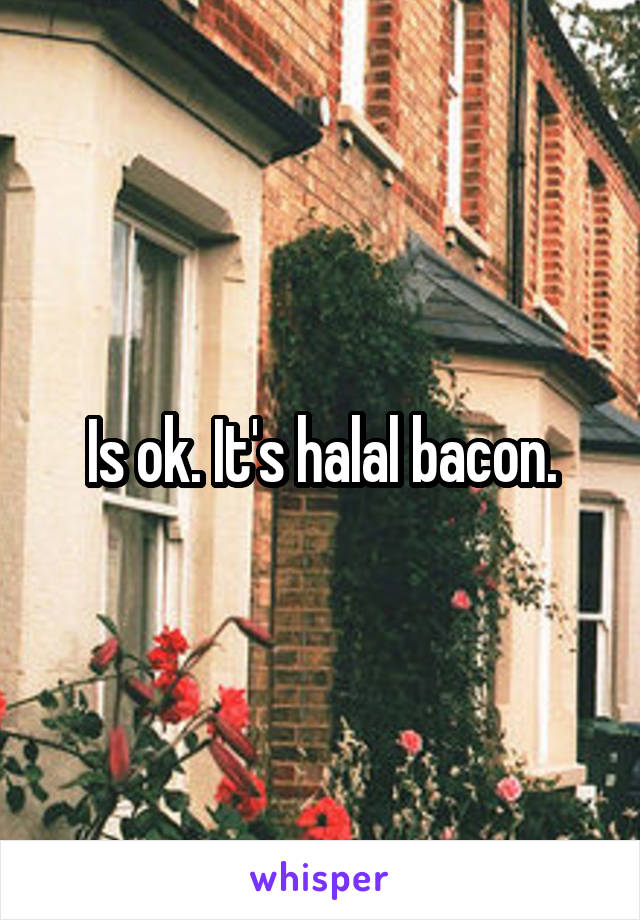 Is ok. It's halal bacon.