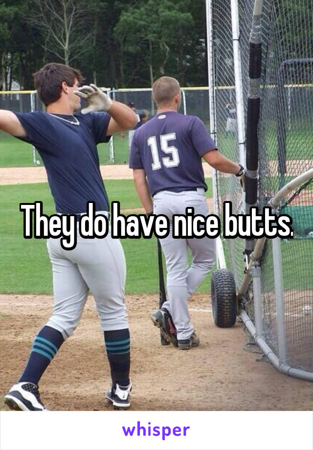 They do have nice butts.