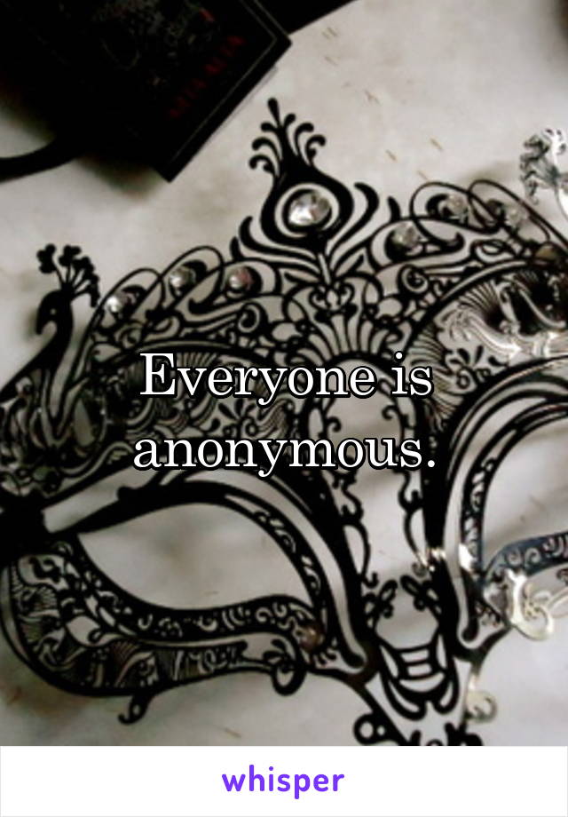 Everyone is anonymous.