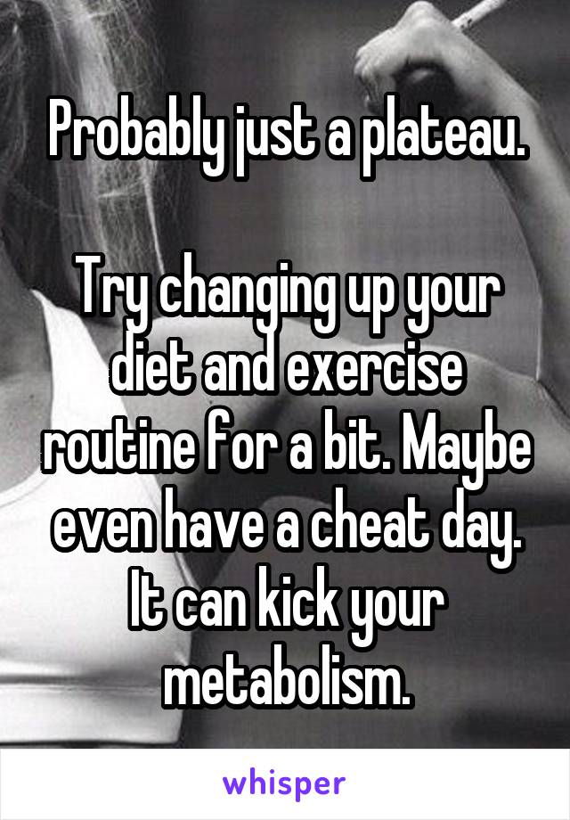 Probably just a plateau.

Try changing up your diet and exercise routine for a bit. Maybe even have a cheat day. It can kick your metabolism.