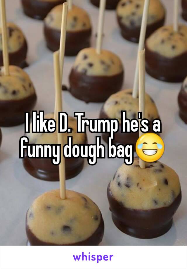 I like D. Trump he's a funny dough bag😂