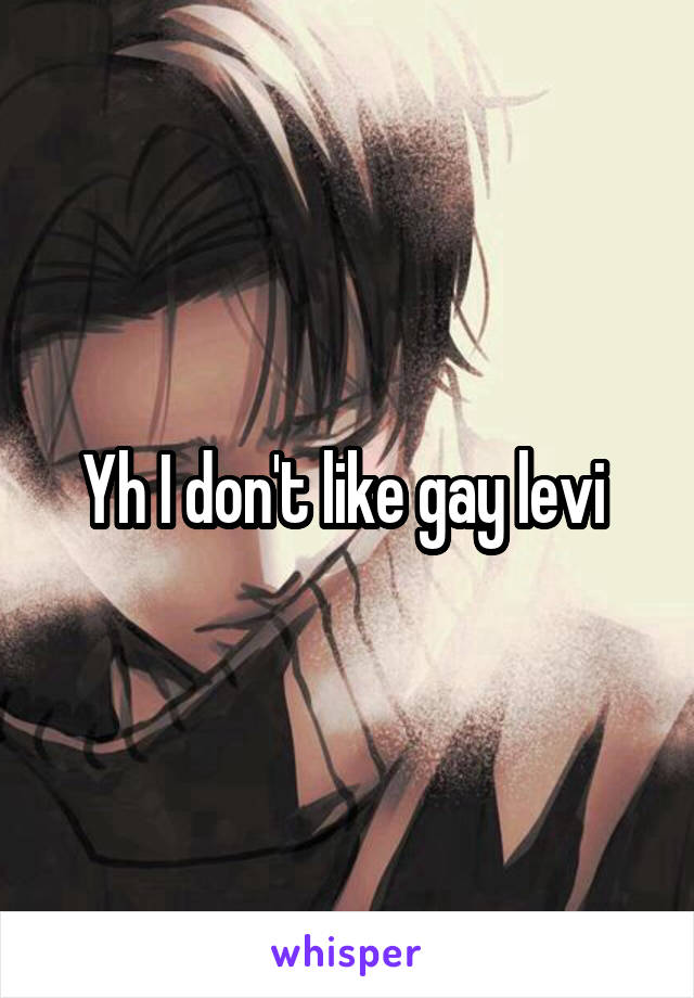 Yh I don't like gay levi 