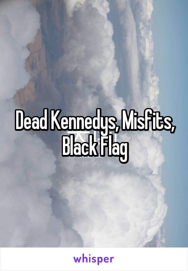 Dead Kennedys, Misfits, Black Flag