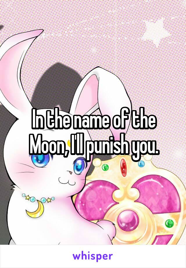 In the name of the Moon, I'll punish you.