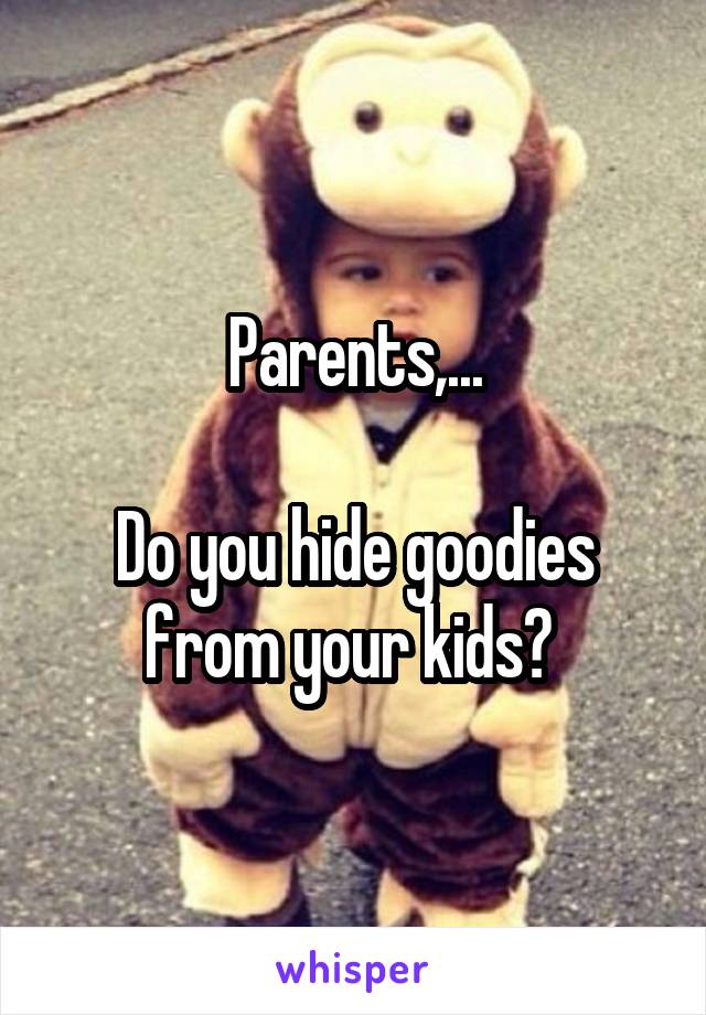 Parents,...

Do you hide goodies from your kids? 