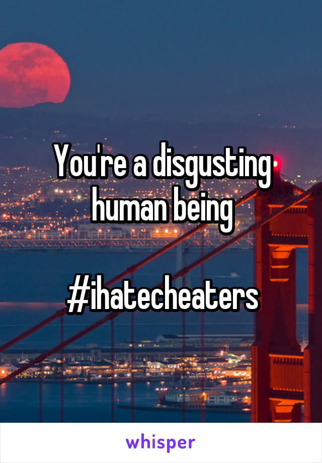 You're a disgusting human being

#ihatecheaters