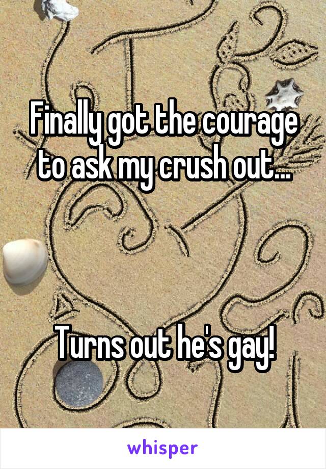 Finally got the courage to ask my crush out...



Turns out he's gay!