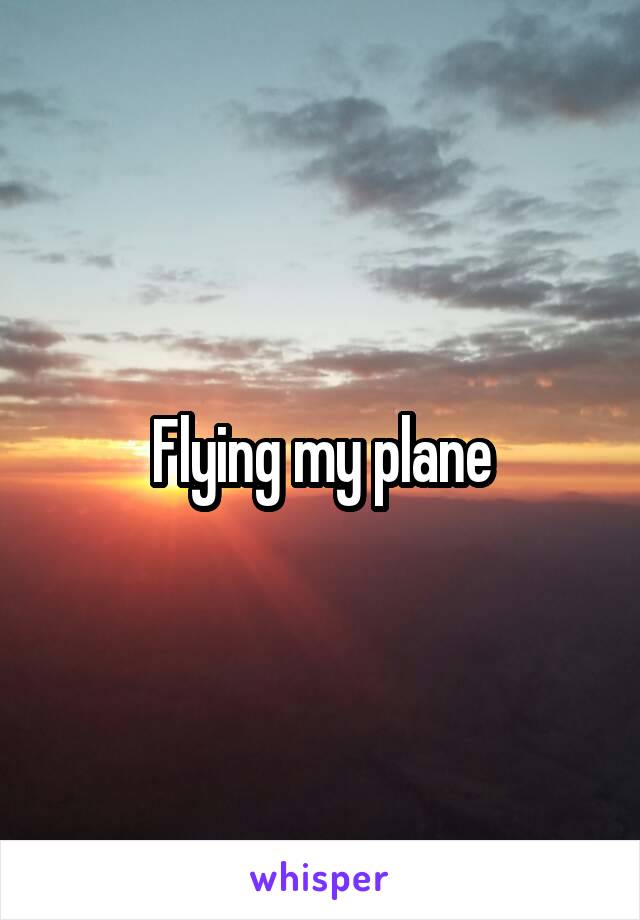 Flying my plane