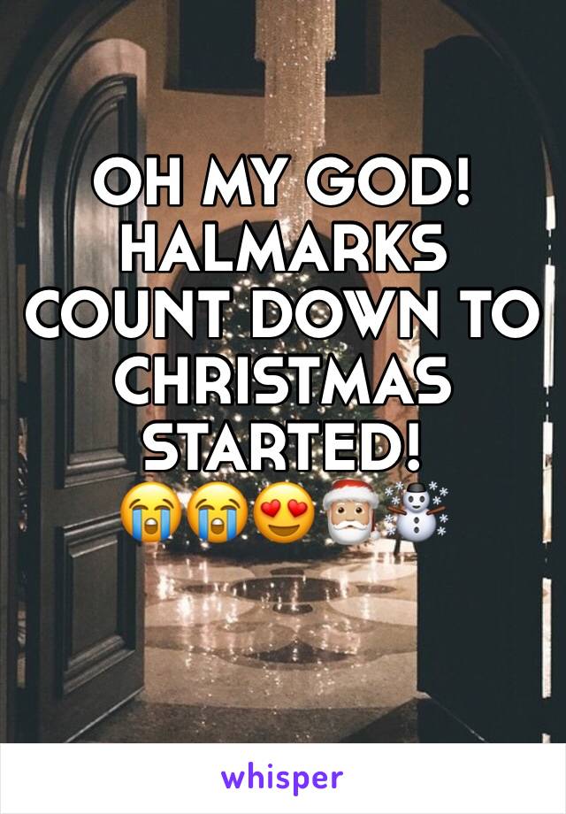 OH MY GOD!
HALMARKS COUNT DOWN TO CHRISTMAS STARTED!
😭😭😍🎅🏼☃️