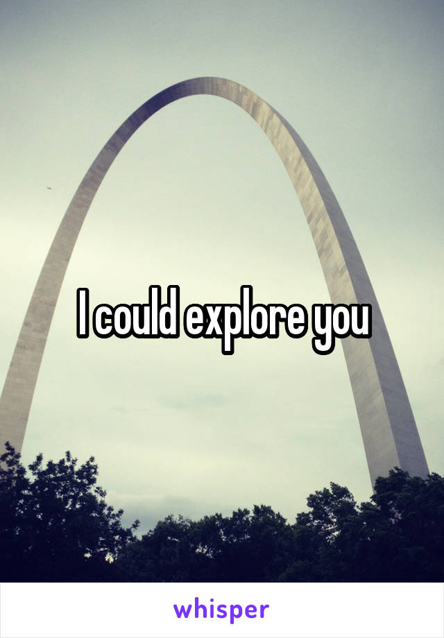 I could explore you