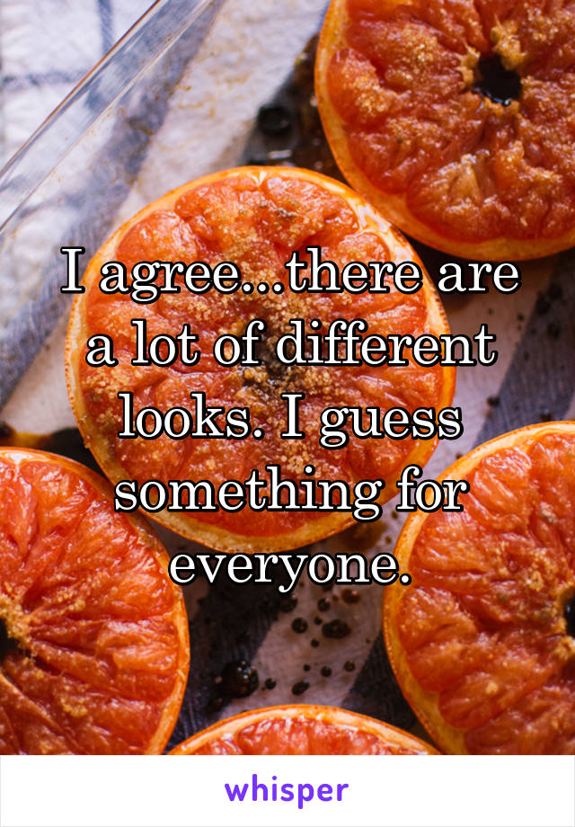 I agree...there are a lot of different looks. I guess something for everyone.