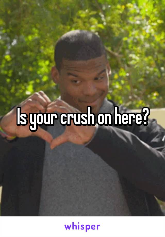 Is your crush on here?