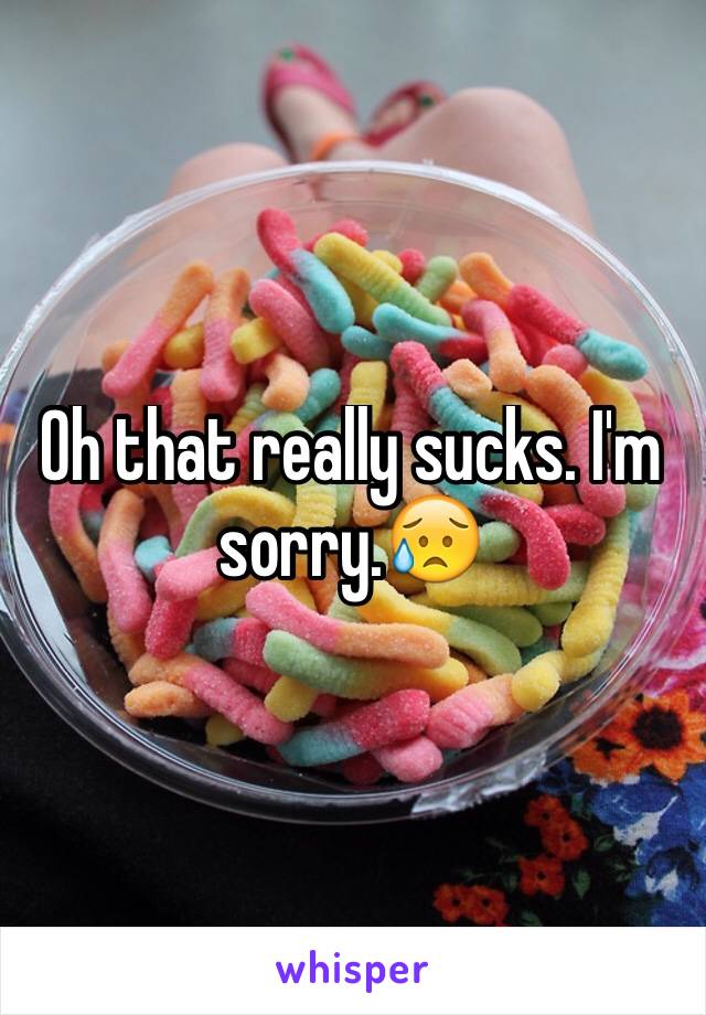Oh that really sucks. I'm sorry.😥