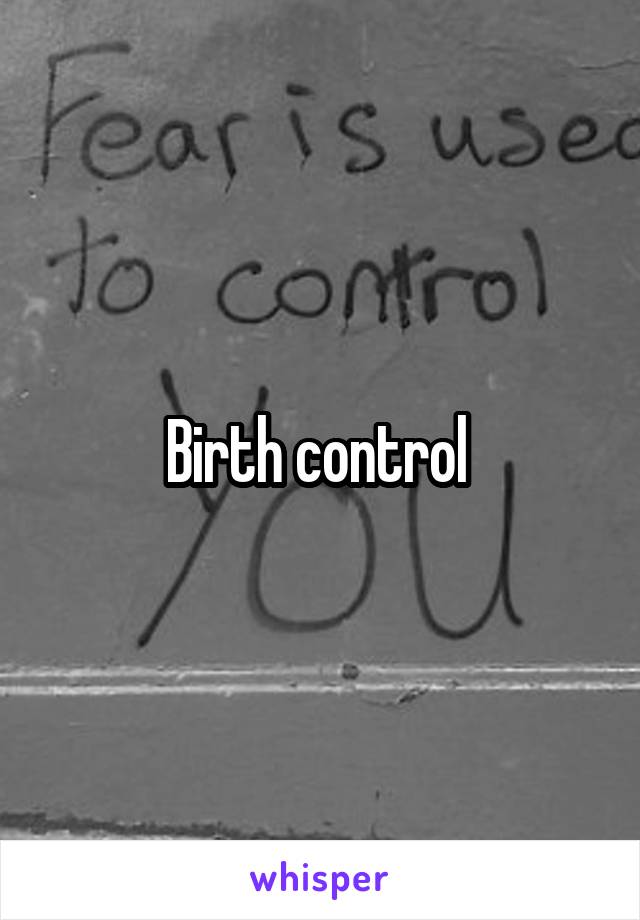 Birth control 