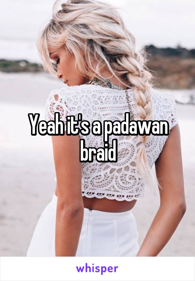 Yeah it's a padawan braid