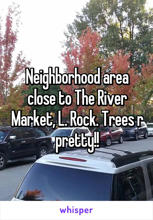 Neighborhood area close to The River Market, L. Rock. Trees r pretty!!