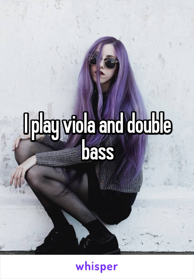 I play viola and double bass