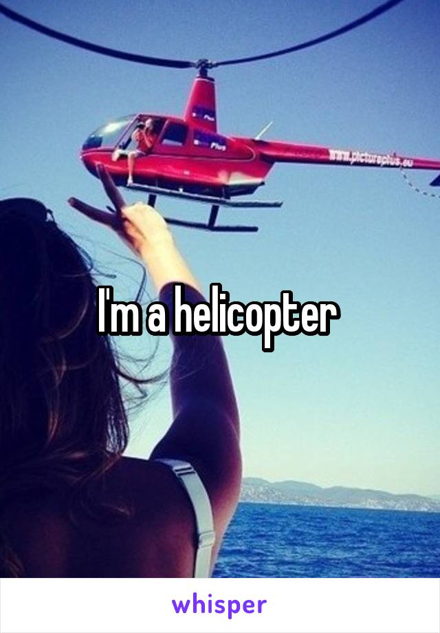 I'm a helicopter 
