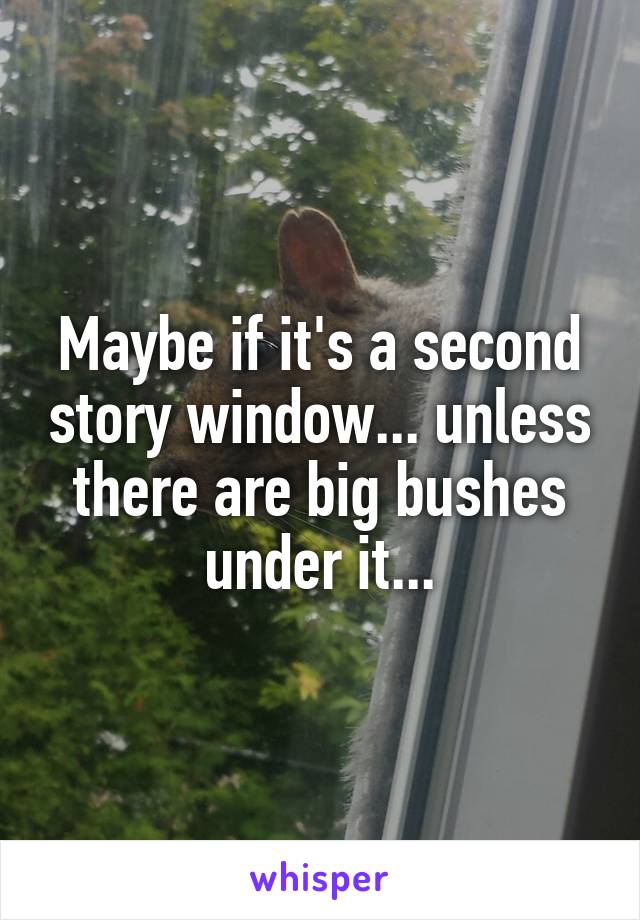 Maybe if it's a second story window... unless there are big bushes under it...