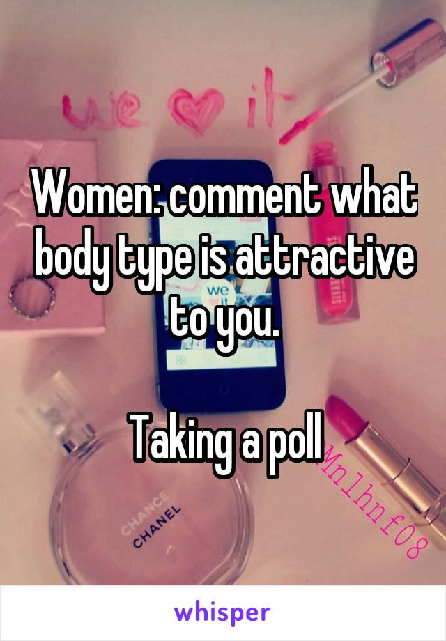 Women: comment what body type is attractive to you.

Taking a poll