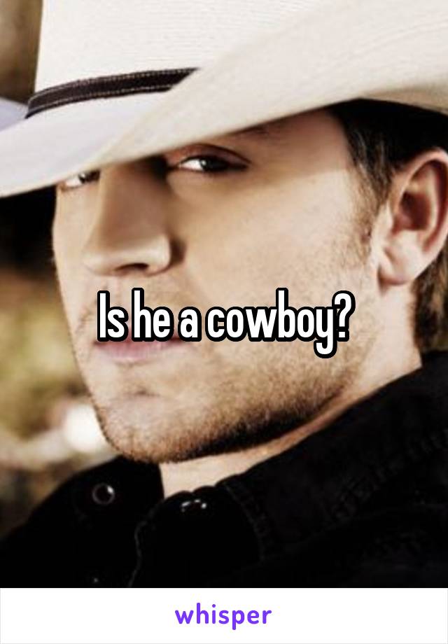 Is he a cowboy?