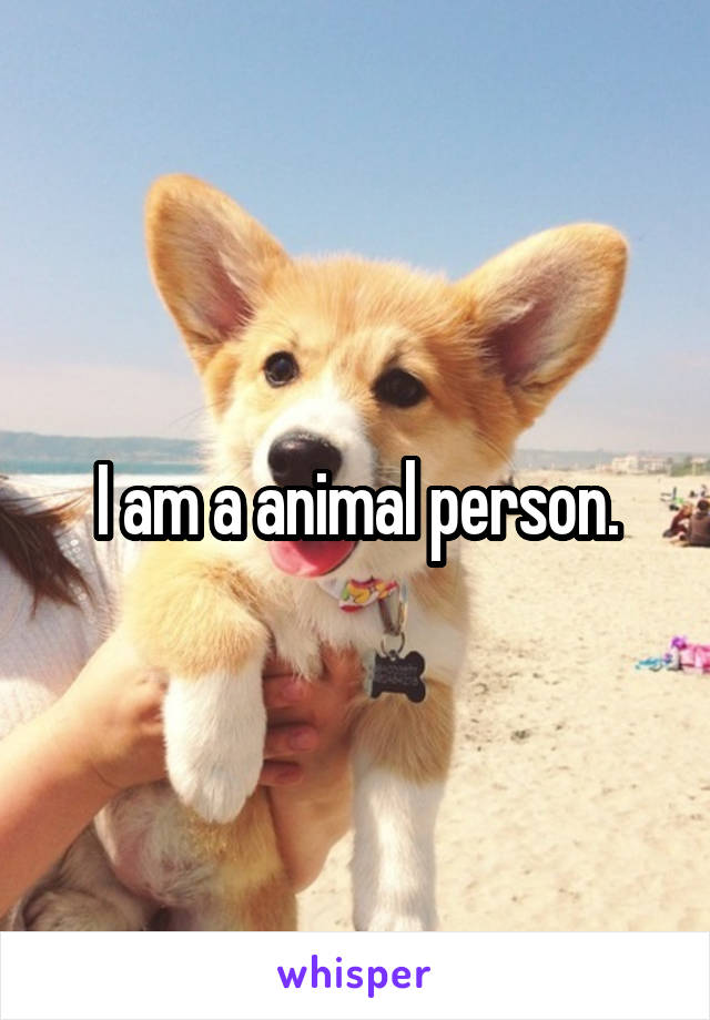 I am a animal person.