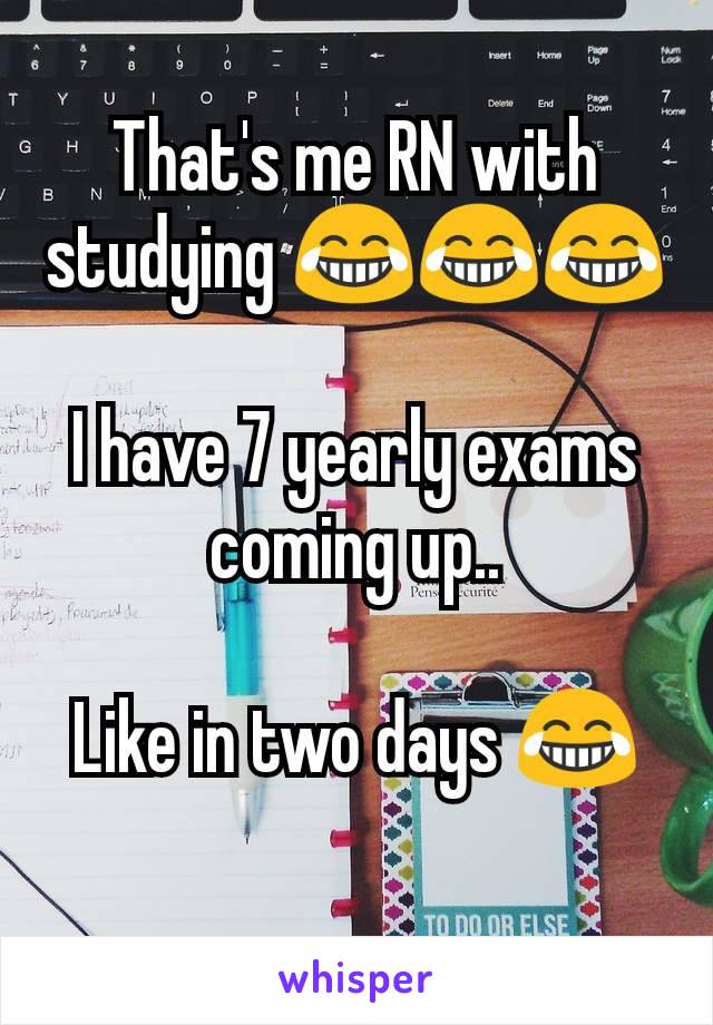 That's me RN with studying 😂😂😂

I have 7 yearly exams coming up..

Like in two days 😂