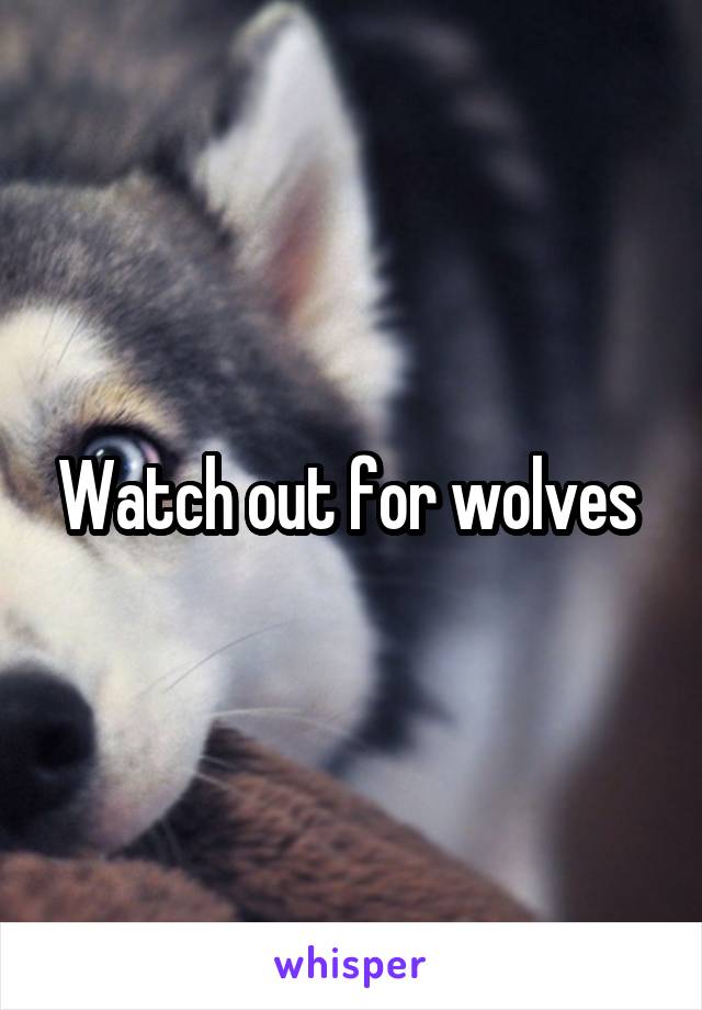 Watch out for wolves 