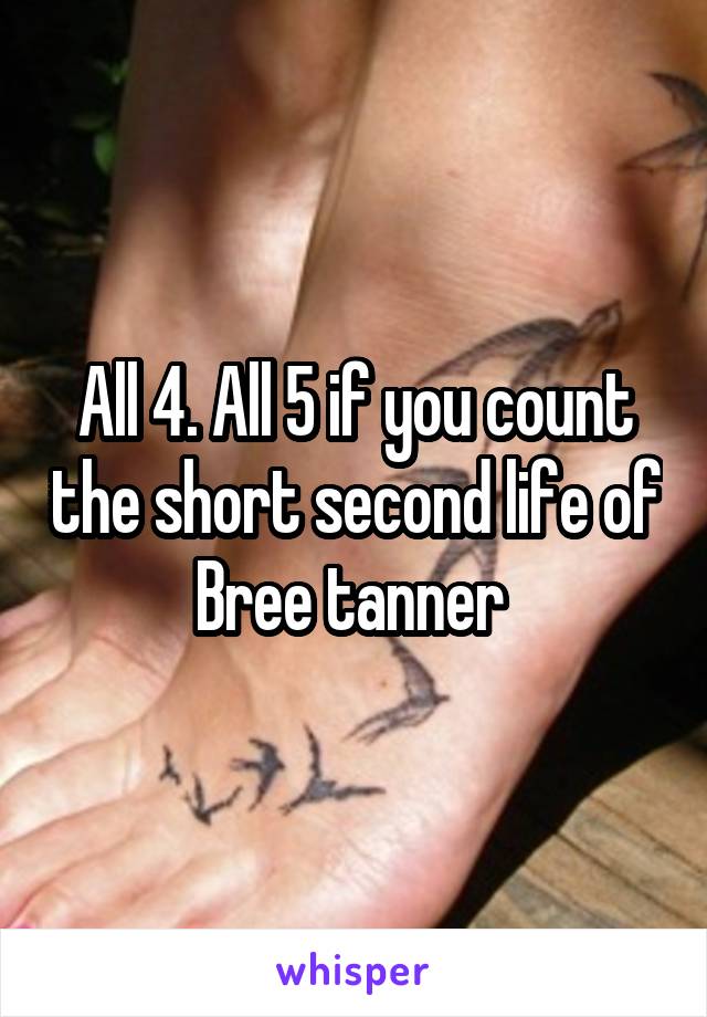 All 4. All 5 if you count the short second life of Bree tanner 