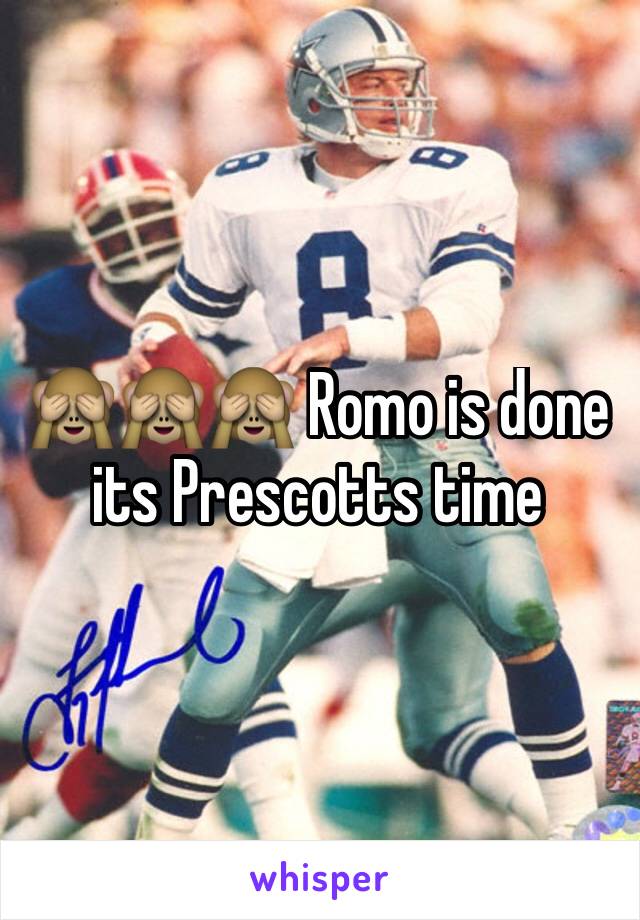 🙈🙈🙈 Romo is done its Prescotts time 