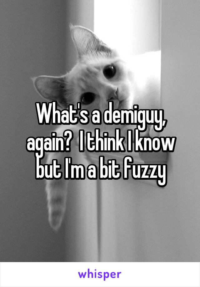 What's a demiguy, again?  I think I know but I'm a bit fuzzy