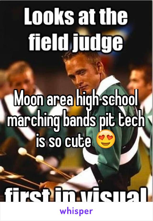 Moon area high school marching bands pit tech is so cute 😍