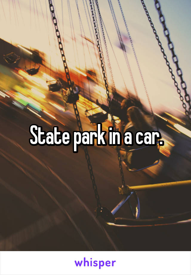 State park in a car.