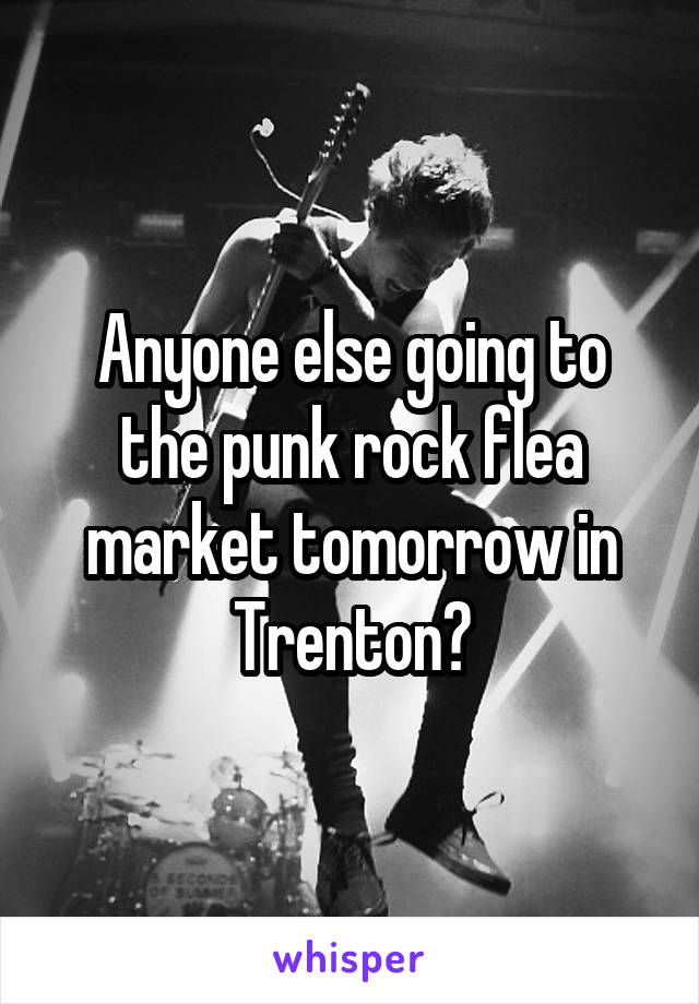 Anyone else going to the punk rock flea market tomorrow in Trenton?