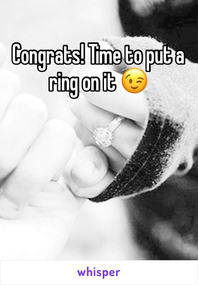 Congrats! Time to put a ring on it 😉