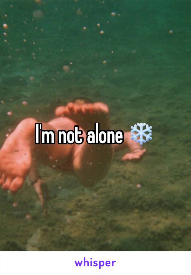 I'm not alone ❄️