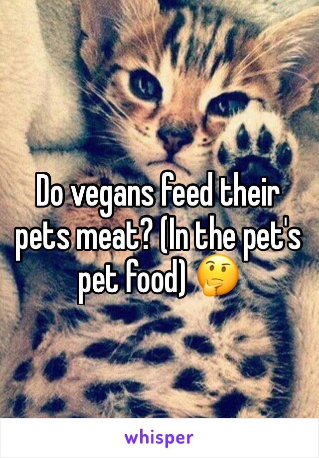 Do vegans feed their pets meat? (In the pet's pet food) 🤔