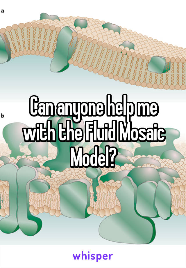 Can anyone help me with the Fluid Mosaic Model?