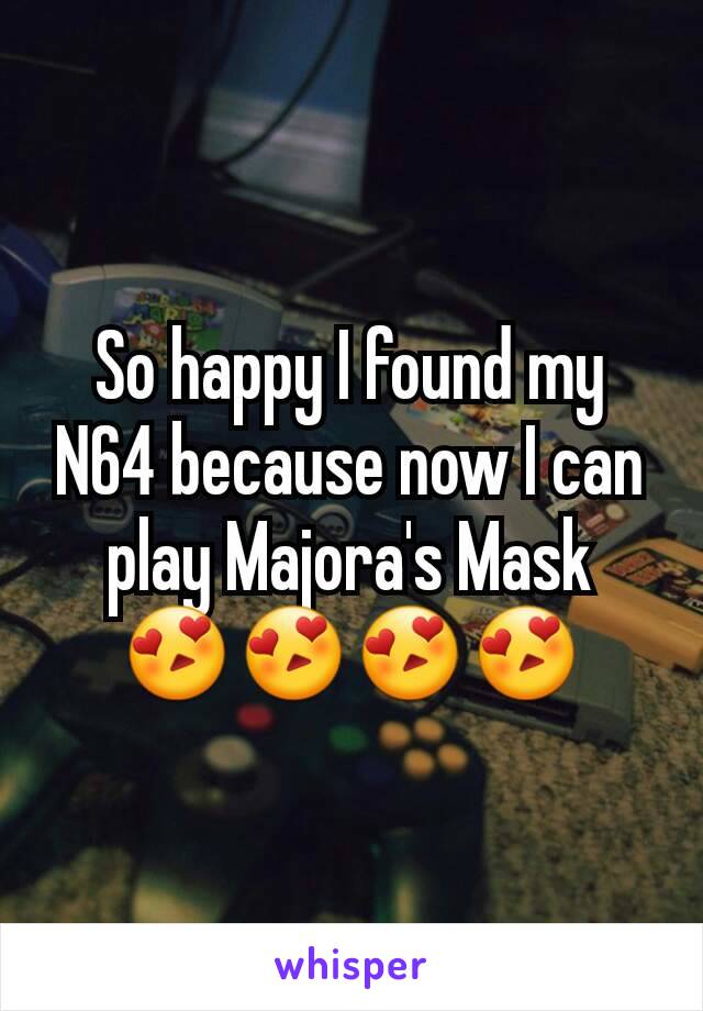 So happy I found my N64 because now I can play Majora's Mask 😍😍😍😍