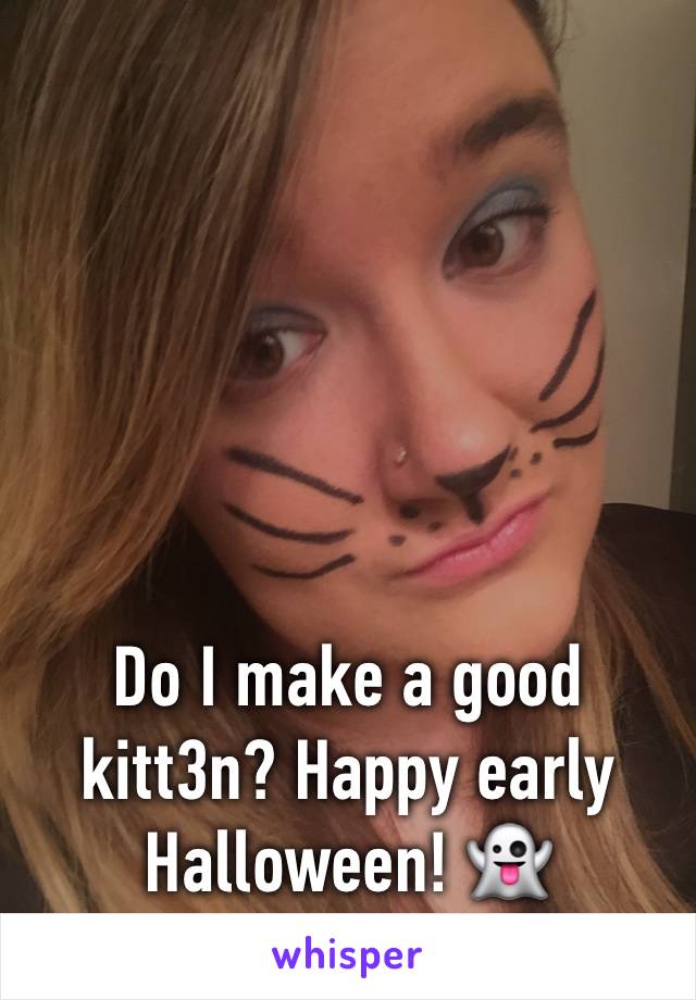 Do I make a good kitt3n? Happy early Halloween! 👻 