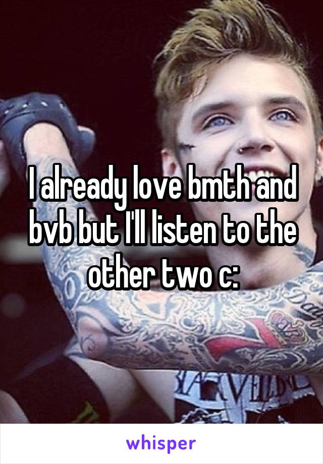I already love bmth and bvb but I'll listen to the other two c: