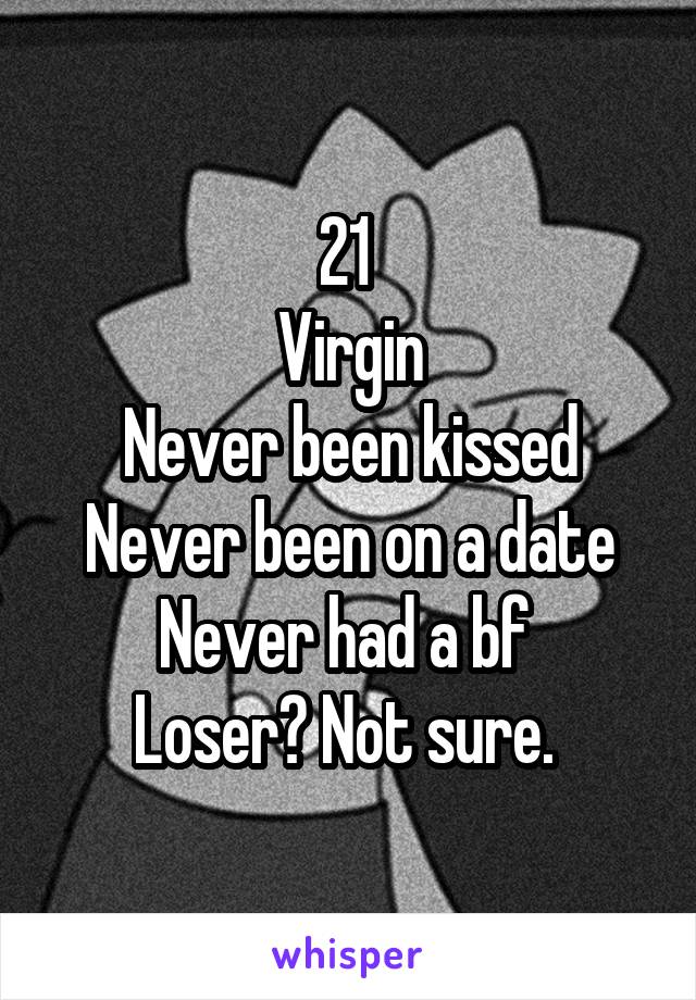 21 
Virgin
Never been kissed
Never been on a date
Never had a bf 
Loser? Not sure. 