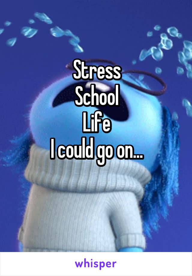Stress
School
Life
I could go on...

