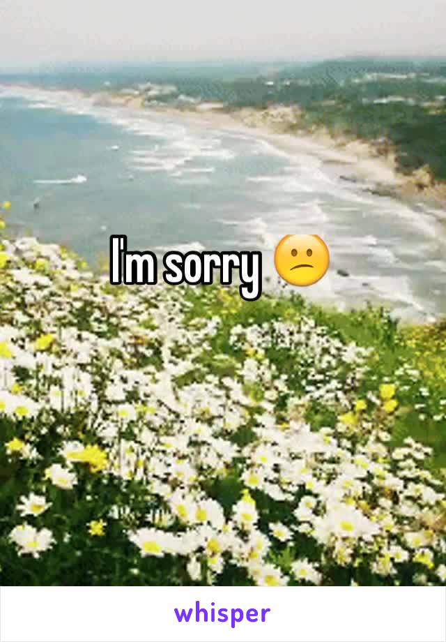 I'm sorry 😕
